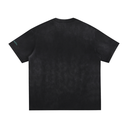 vintage,frayed,distressed,washed,graphic,tee,tshirt,black