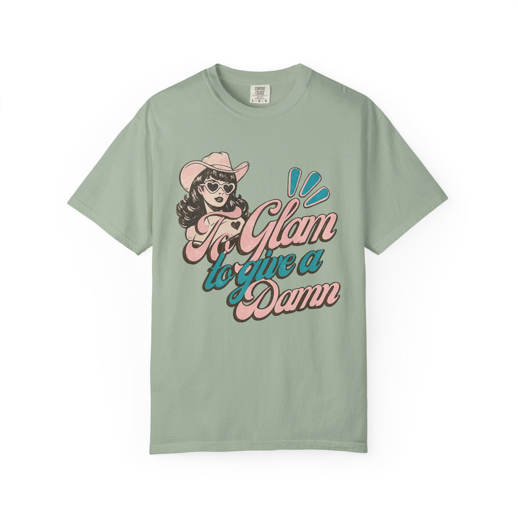 Retro Cowgirl 'To Glam to Give a Damn' Graphic Tee