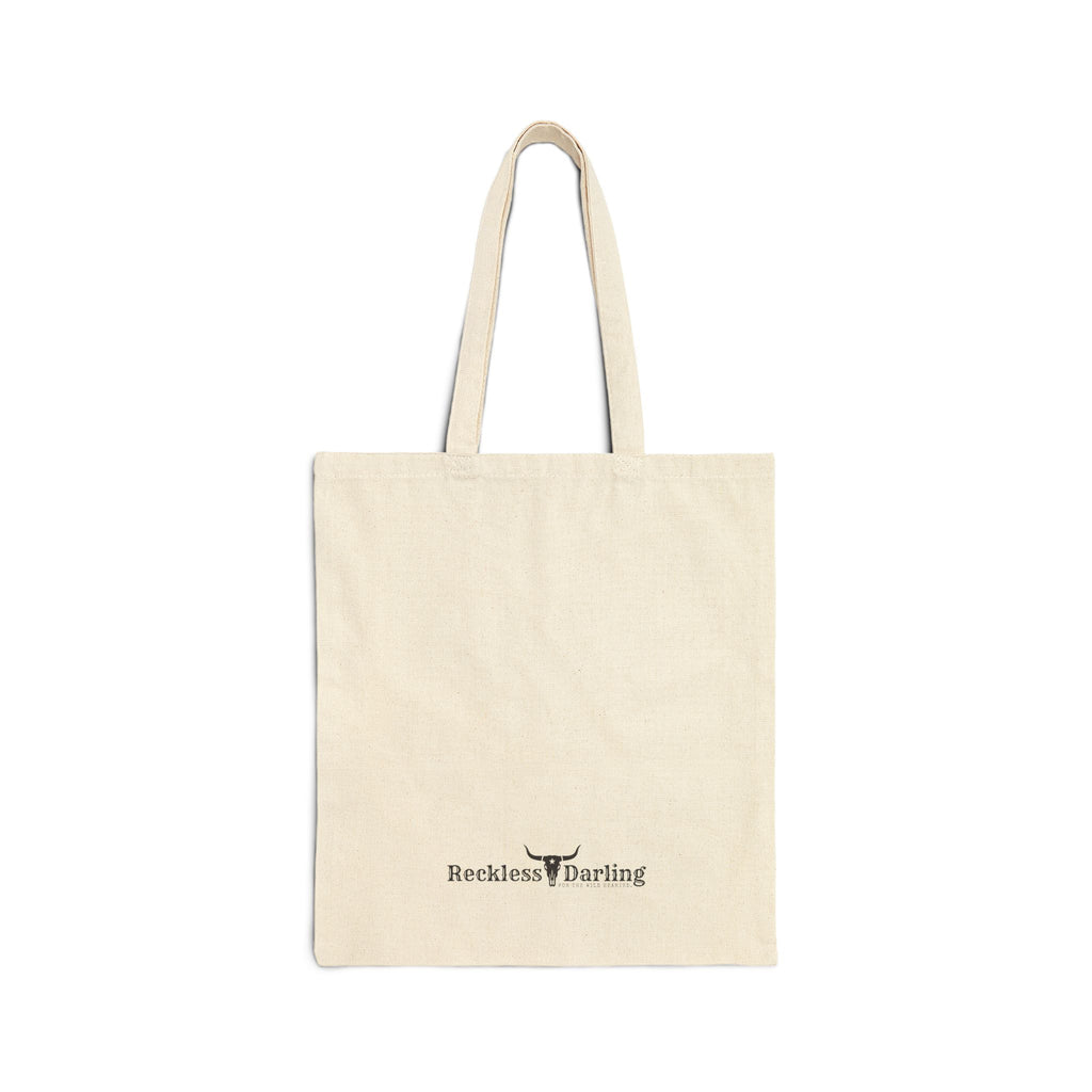 Tote Bag — 'Half Holy' Floral Ribcage Reusable Cotton Tote
