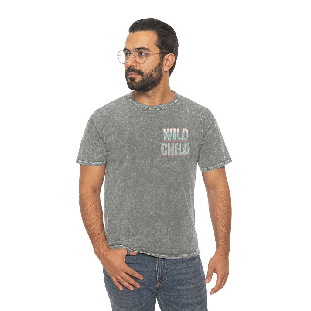 Wild Child Mineral Wash T-Shirt — Vintage Pastel Graphic Tee