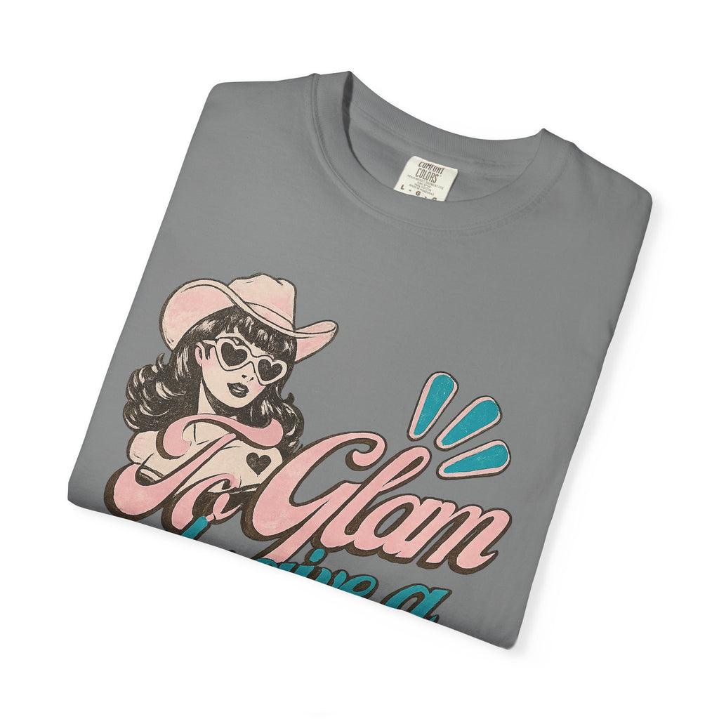 Retro Cowgirl 'To Glam to Give a Damn' Graphic Tee