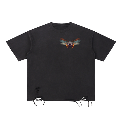 Snow Washed Raw-Hem T-Shirt - Reckless Darling World Tour