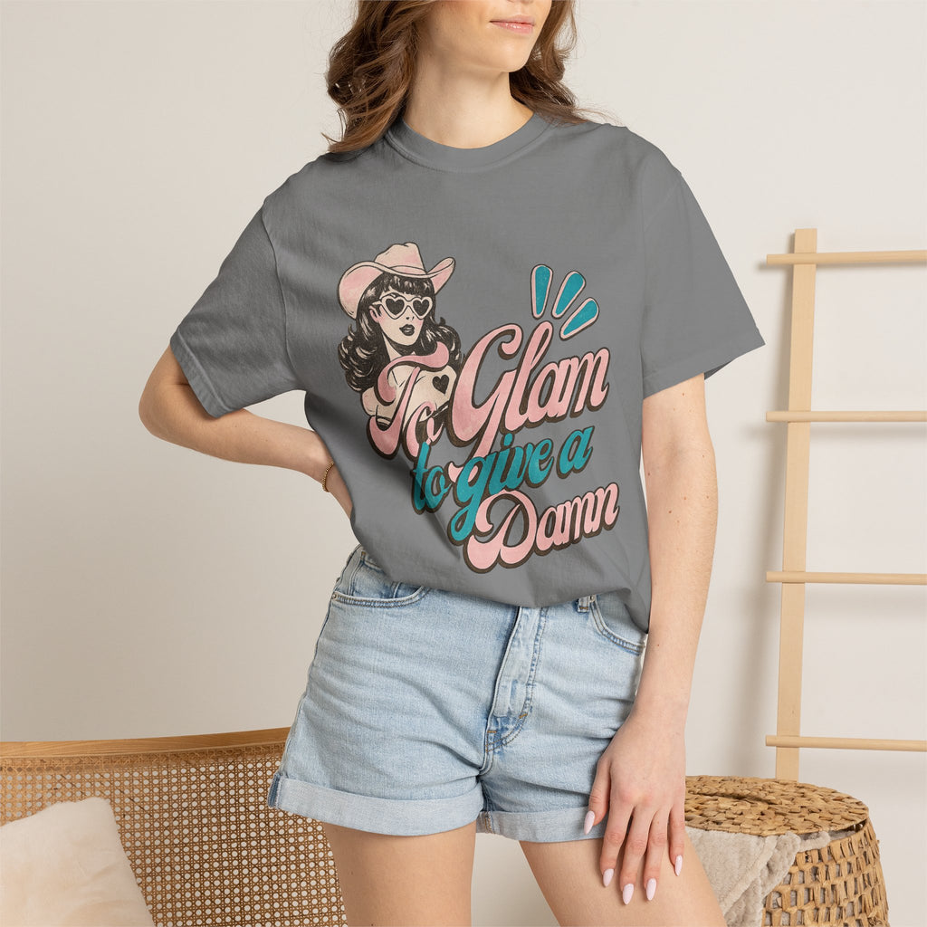 Retro Cowgirl 'To Glam to Give a Damn' Graphic Tee