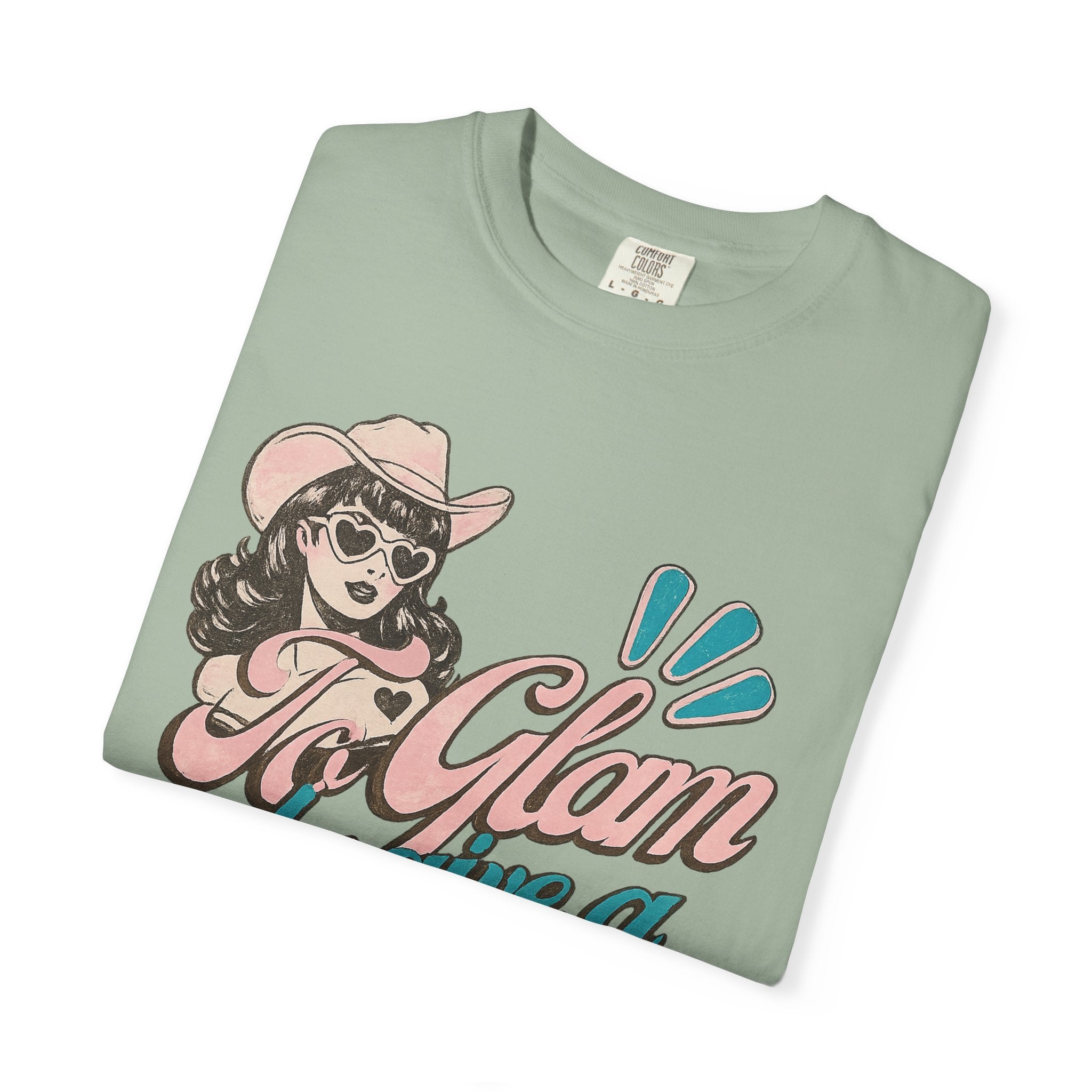 Retro Cowgirl 'To Glam to Give a Damn' Graphic Tee