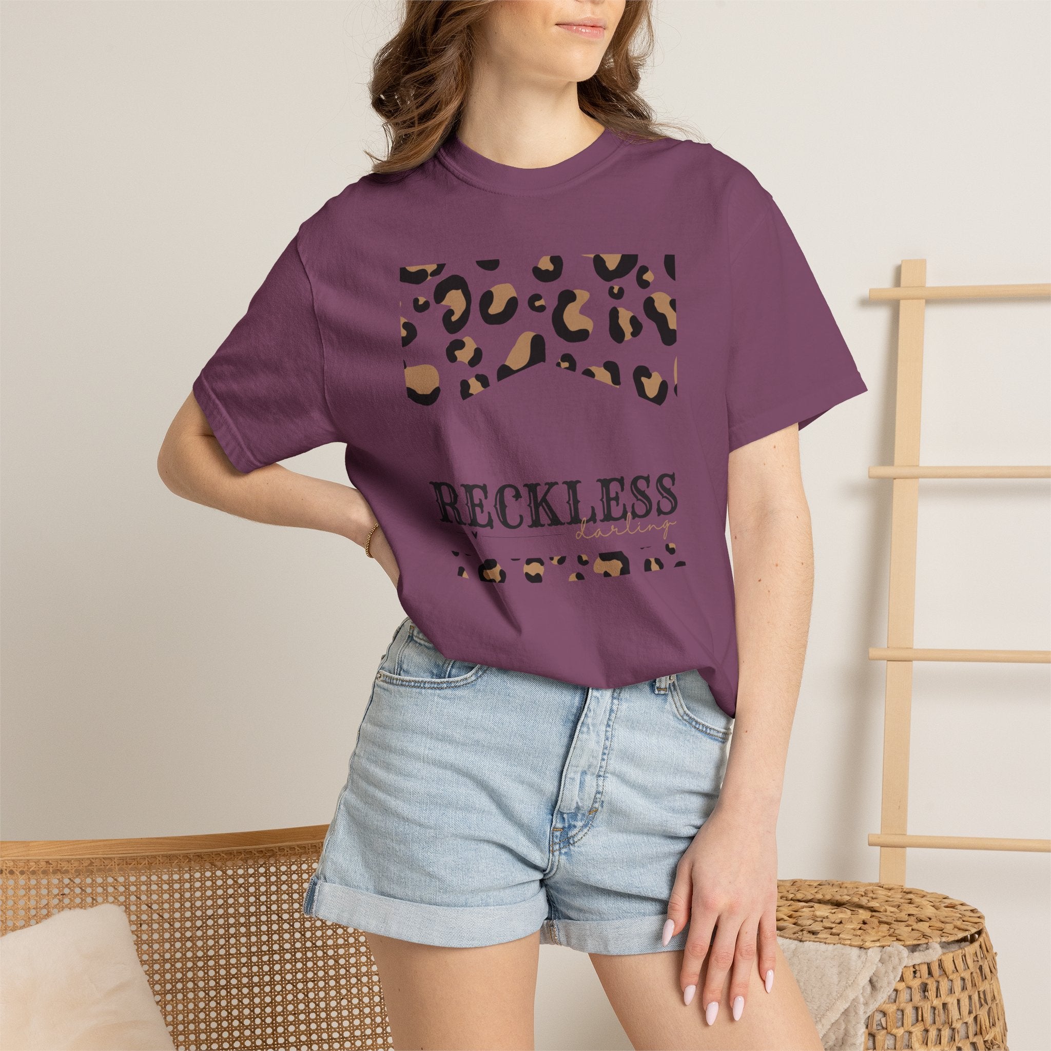 Reckless Darling Leopard Print T-Shirt