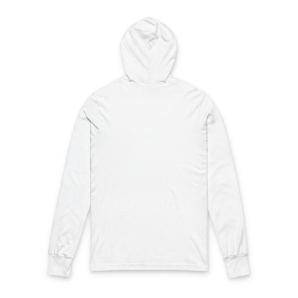 Born to be a Problem Long-Sleeve Hooded Tee — Western Skull & Feather Graphic