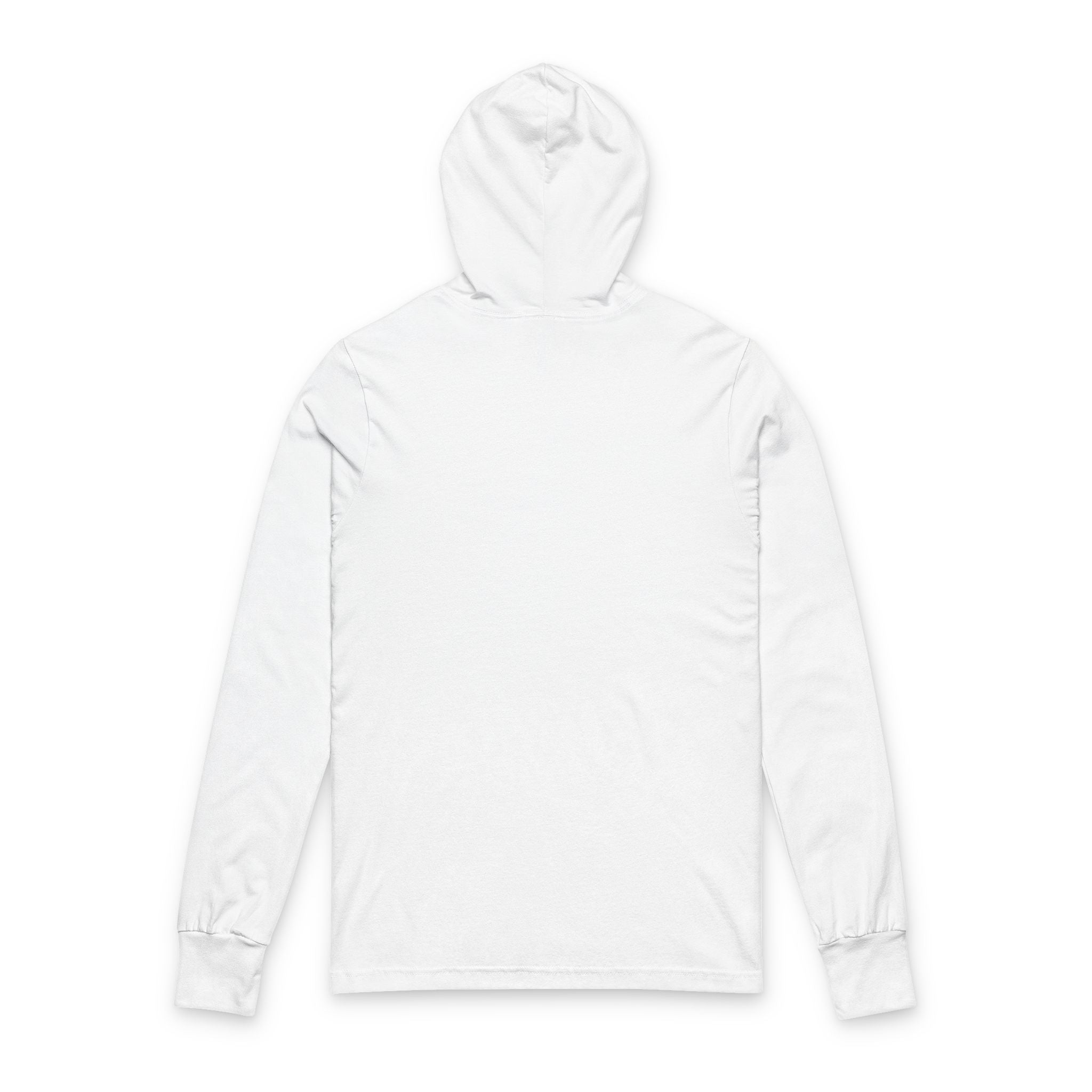 Born to be a Problem Long-Sleeve Hooded Tee — Western Skull & Feather Graphic