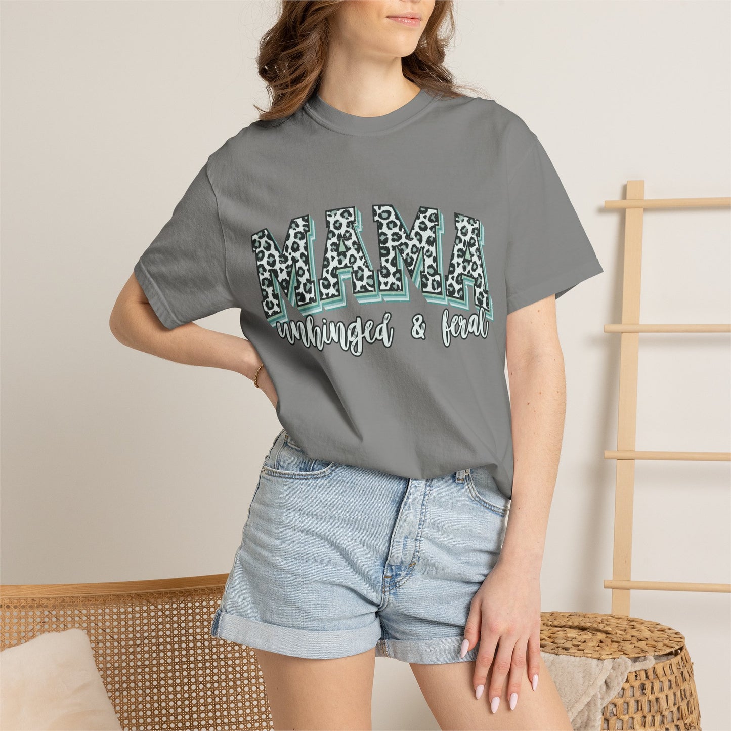 Mama Mom Leopard Print T-Shirt — Mama Managed & Fed Graphic Tee