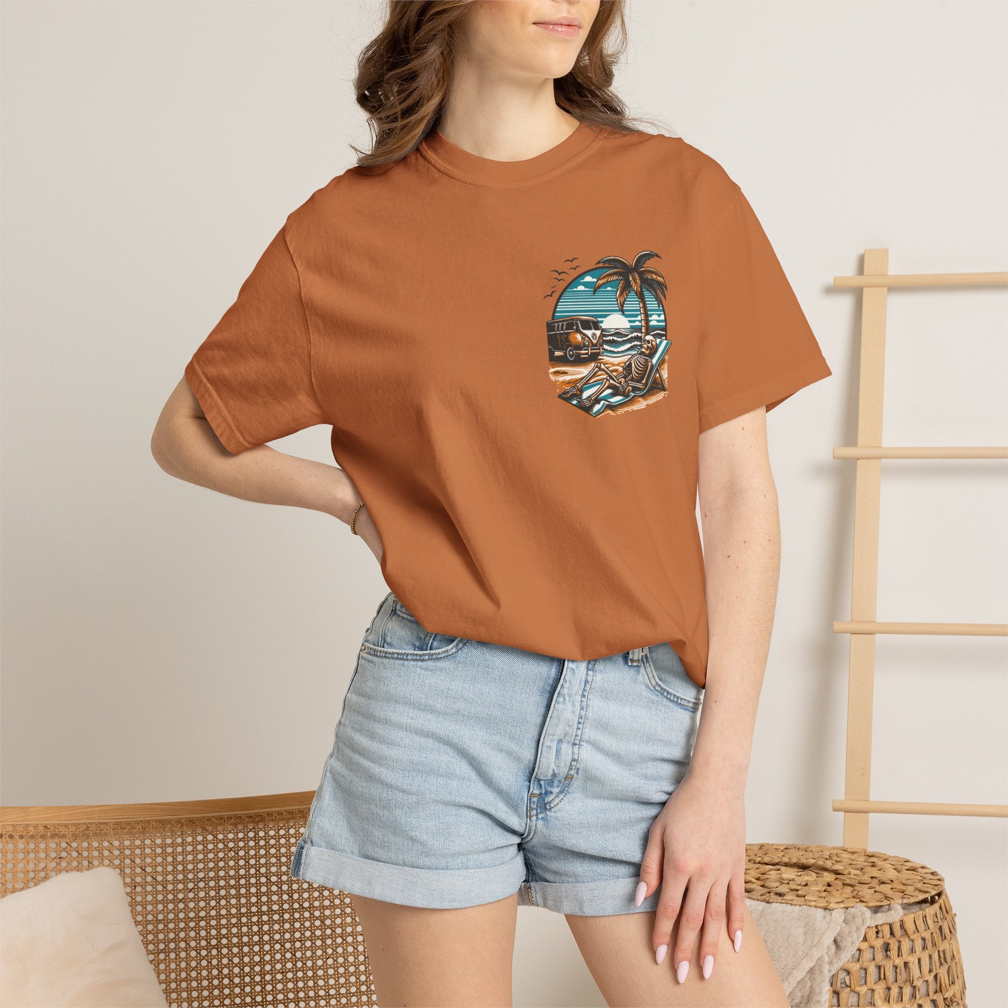 Graphic T-Shirt — "Reckless Darling: Tan Lines, Thick Thighs & Bad Decisions" Beach Van Design