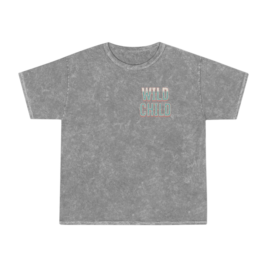 Wild Child Mineral Wash T-Shirt — Vintage Pastel Graphic Tee