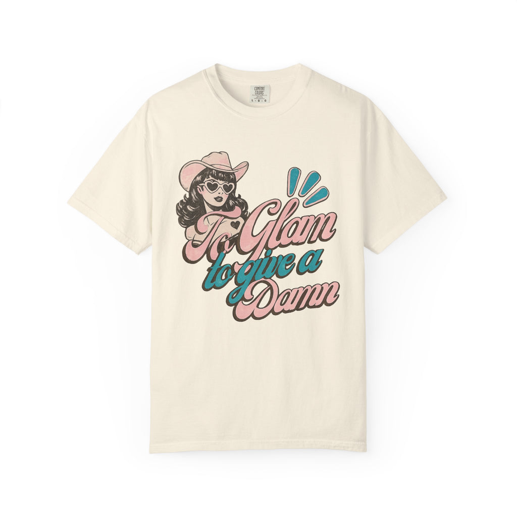 Retro Cowgirl 'To Glam to Give a Damn' Graphic Tee