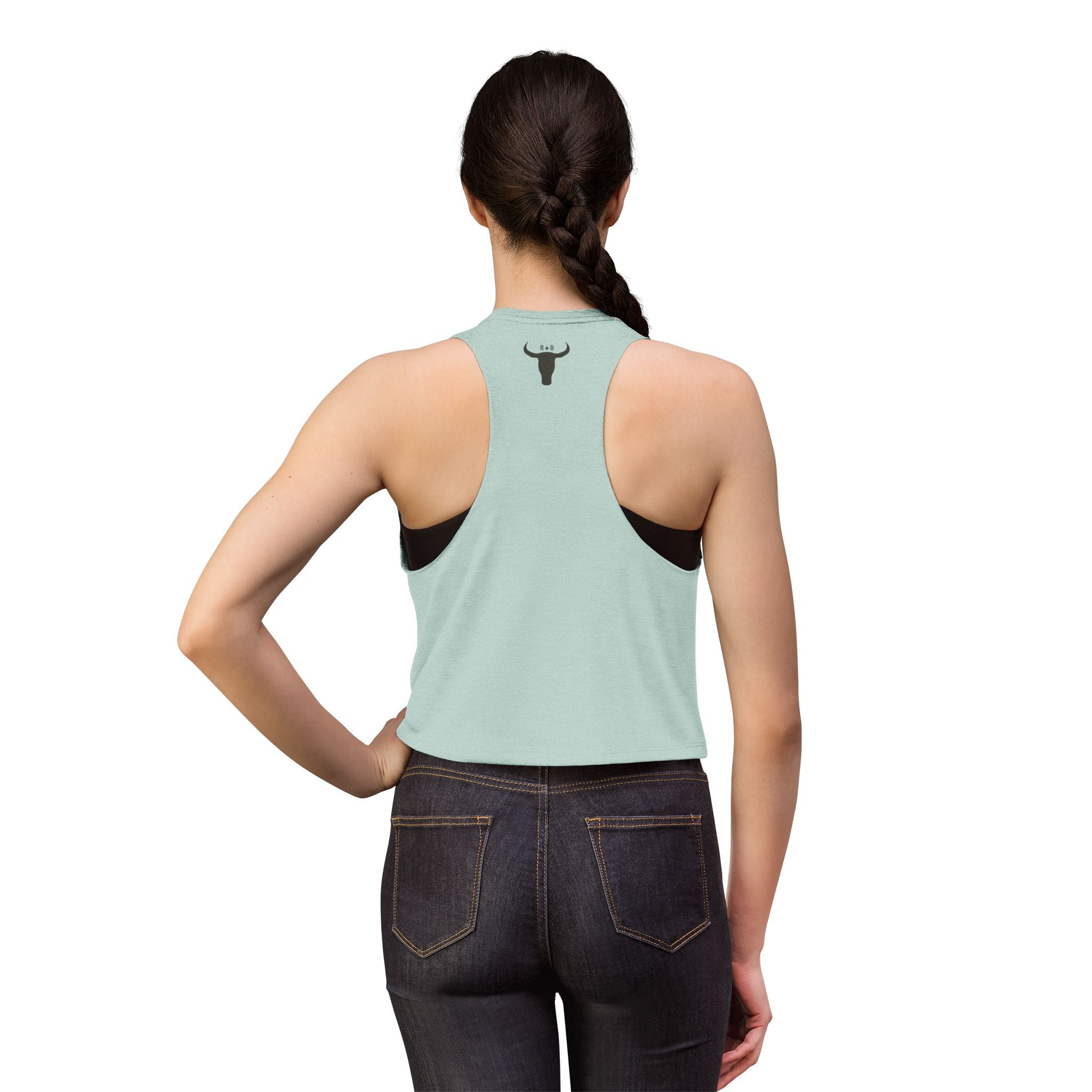 Cow Skull 'Howdy' Crop Top – Western Graphic Women's Tank