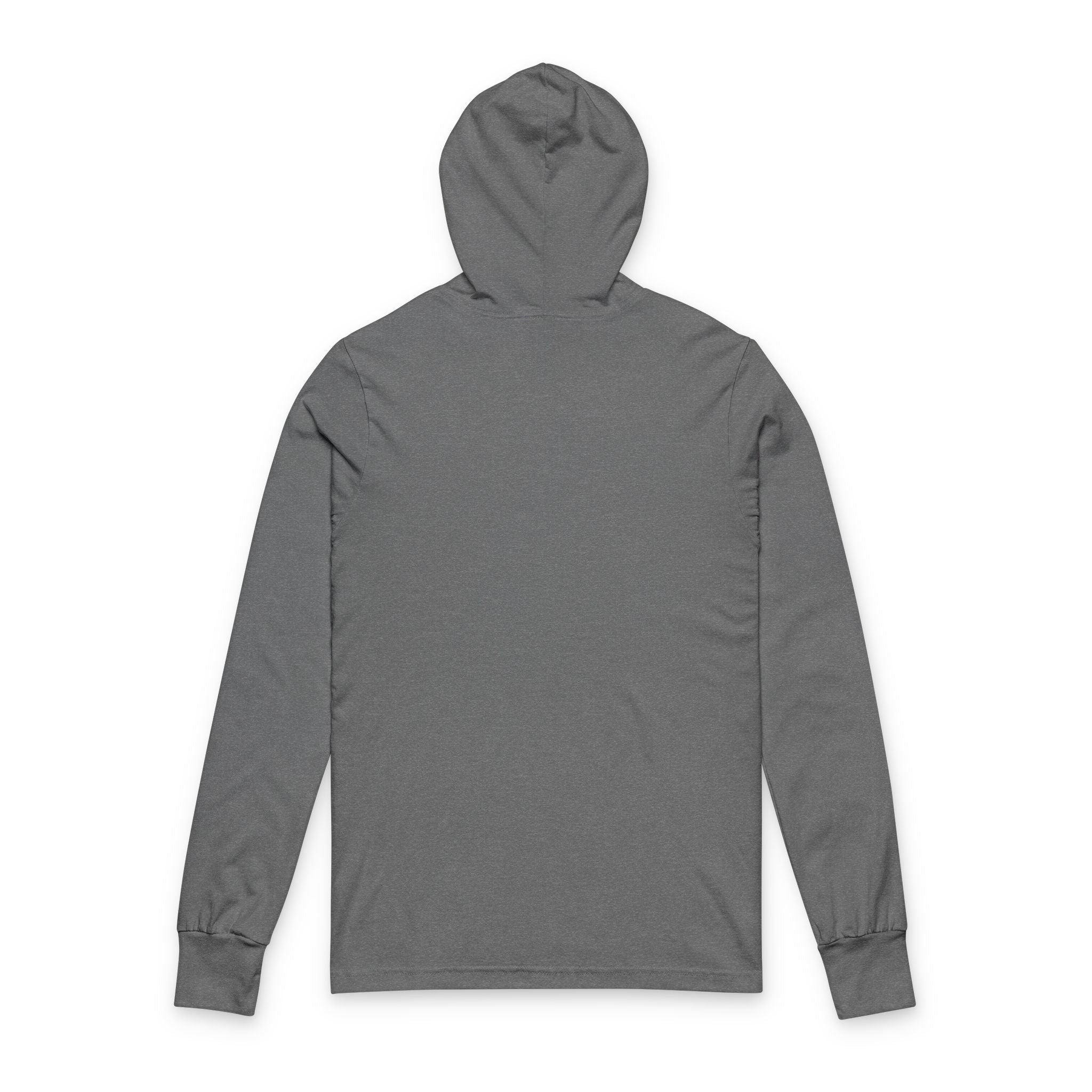 Born to be a Problem Long-Sleeve Hooded Tee — Western Skull & Feather Graphic