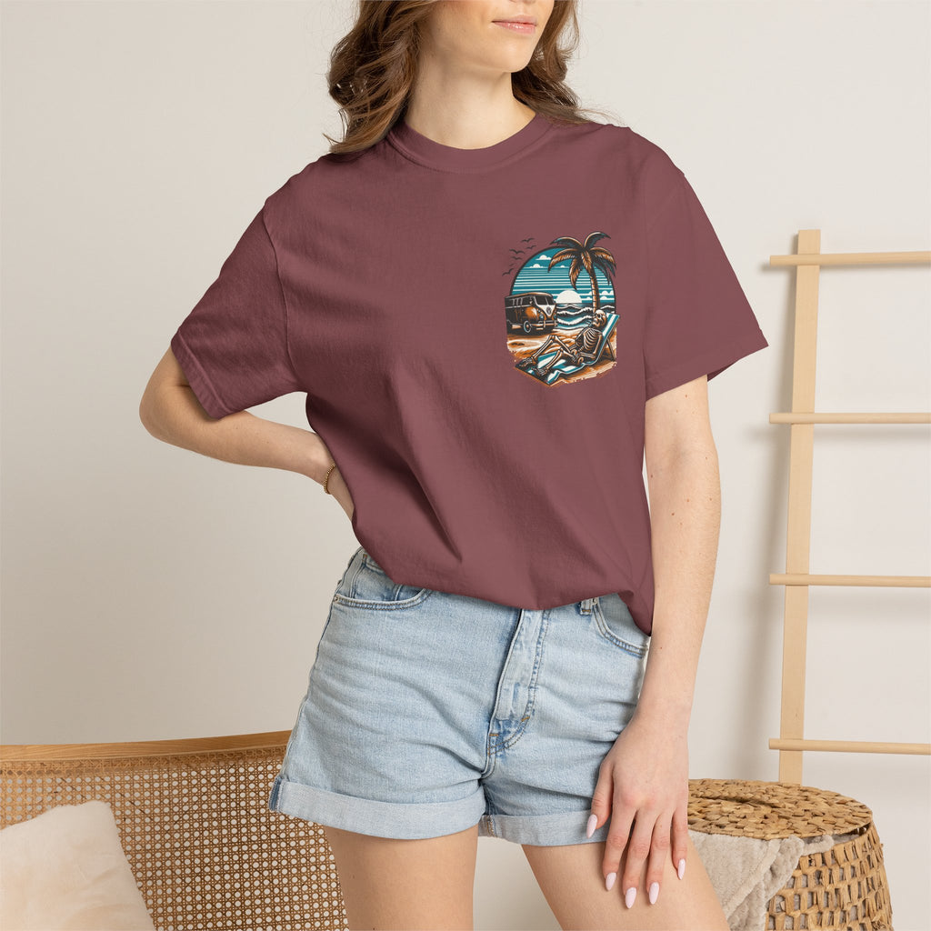 Graphic T-Shirt — "Reckless Darling: Tan Lines, Thick Thighs & Bad Decisions" Beach Van Design
