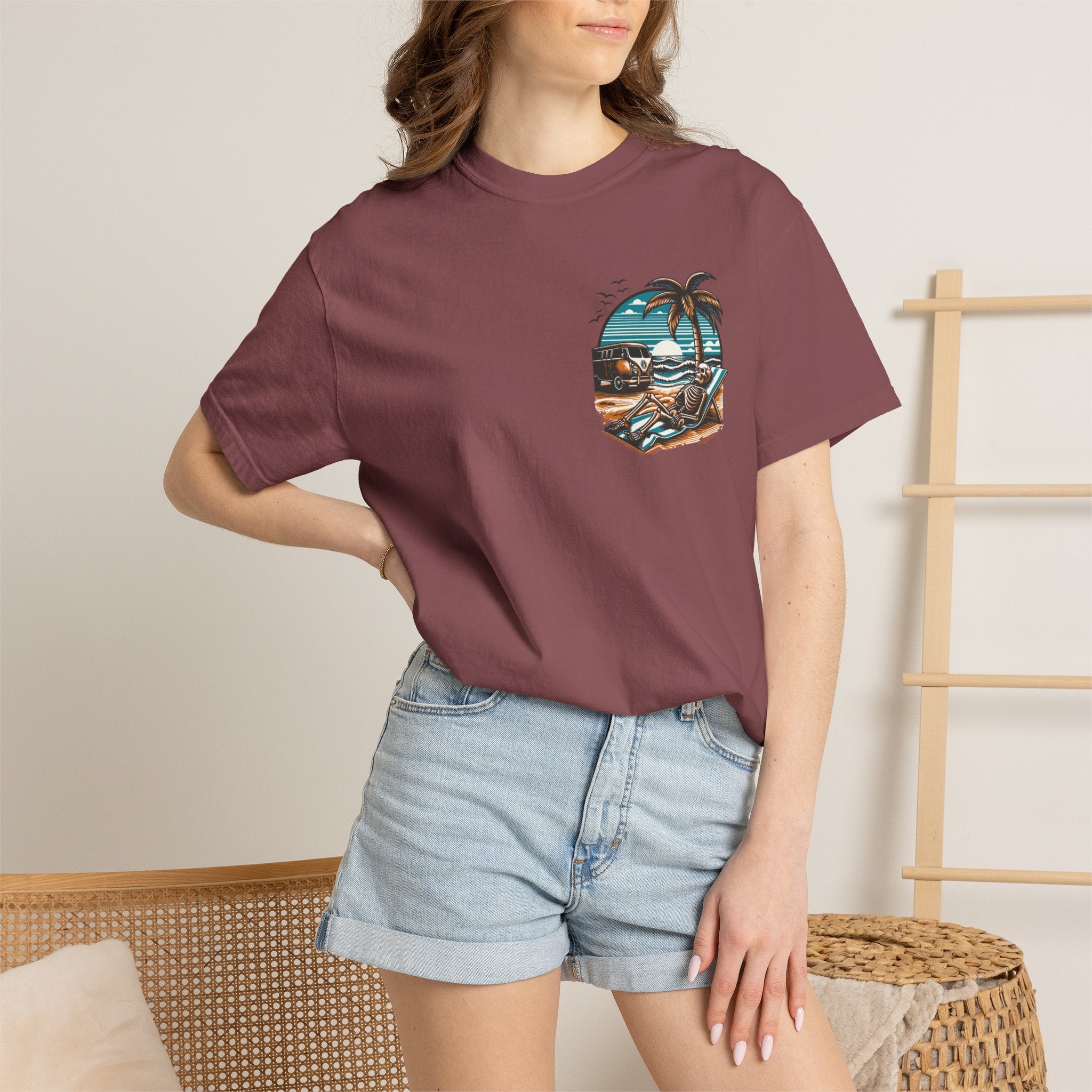 Graphic T-Shirt — "Reckless Darling: Tan Lines, Thick Thighs & Bad Decisions" Beach Van Design