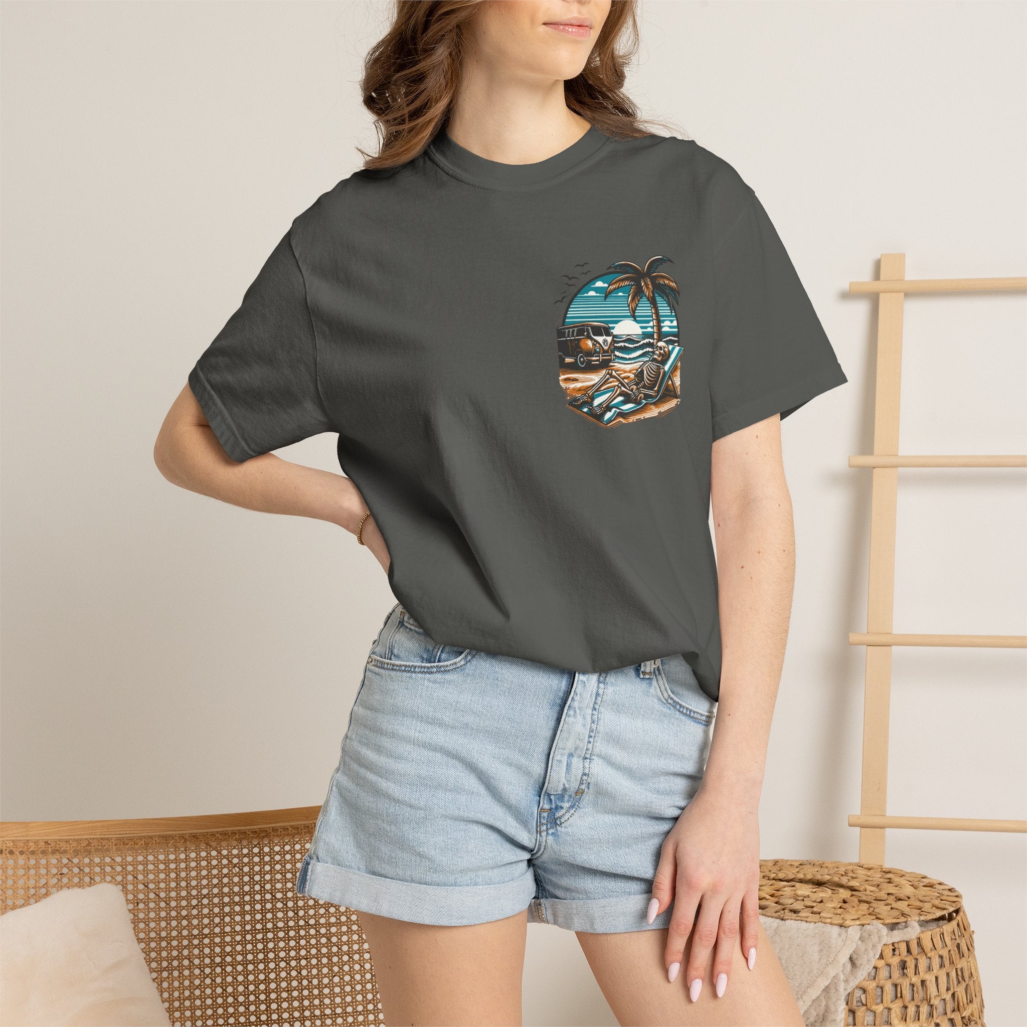 Graphic T-Shirt — "Reckless Darling: Tan Lines, Thick Thighs & Bad Decisions" Beach Van Design