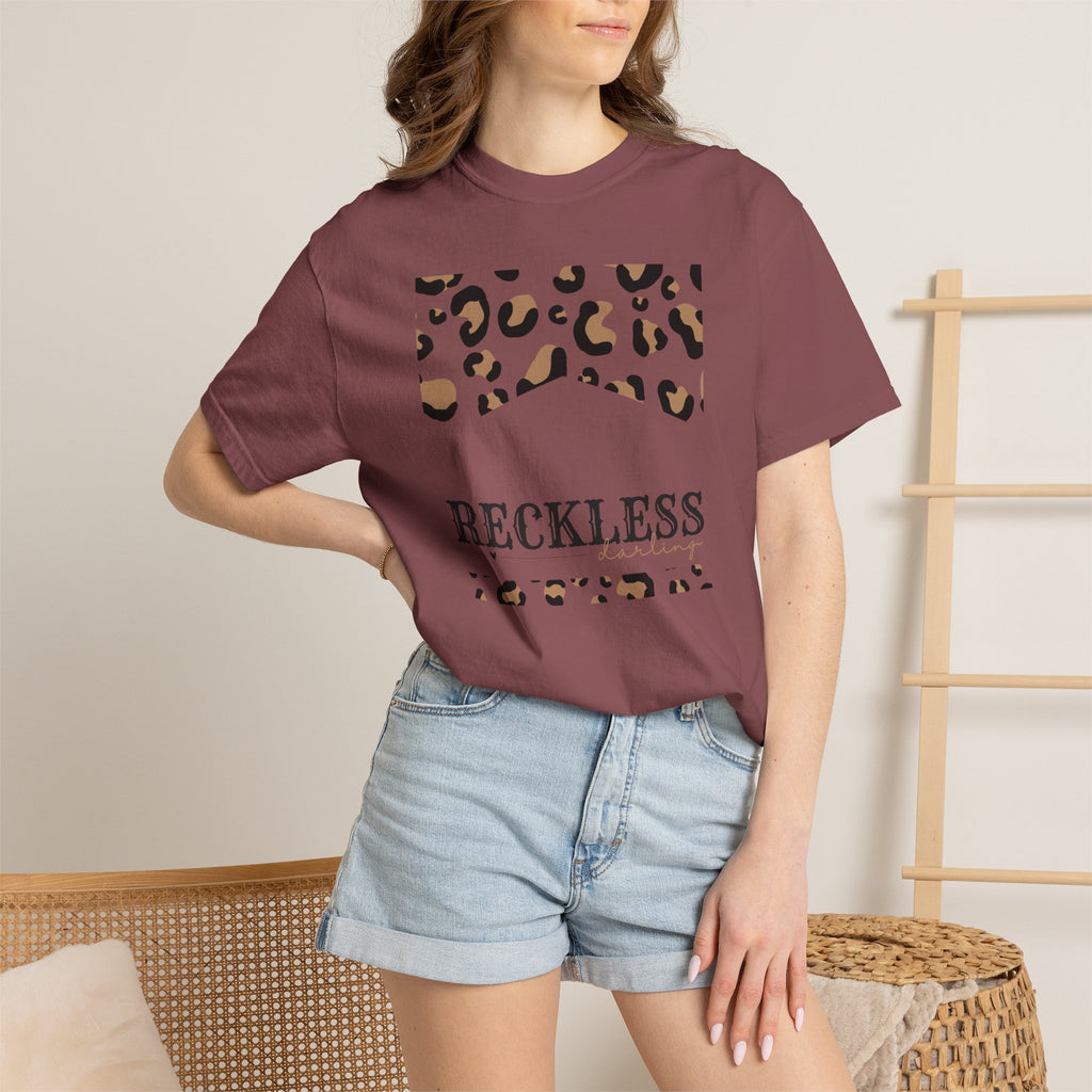 Reckless Darling Leopard Print T-Shirt