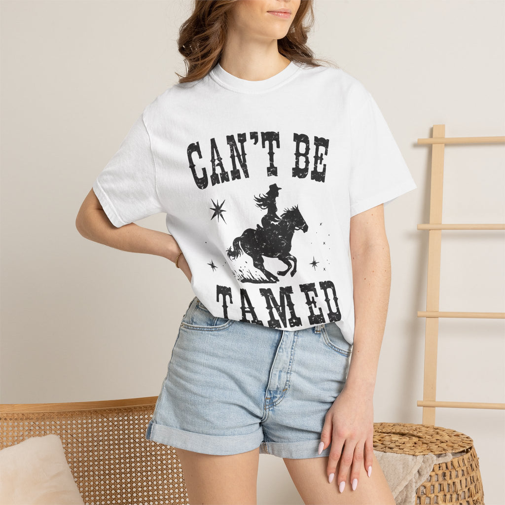 Can’t Be Tamed Western T-Shirt — Cowboy Horse Graphic Tee
