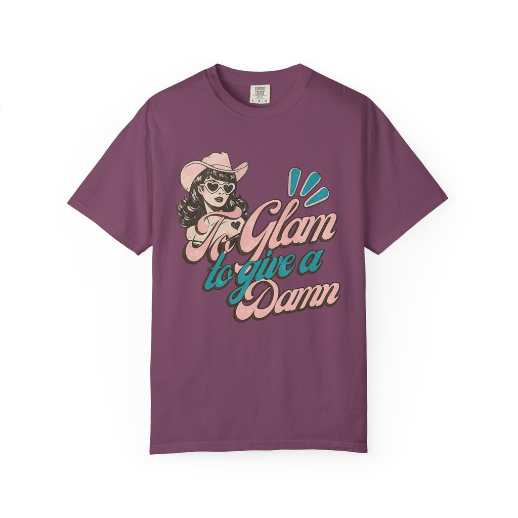 Retro Cowgirl 'To Glam to Give a Damn' Graphic Tee