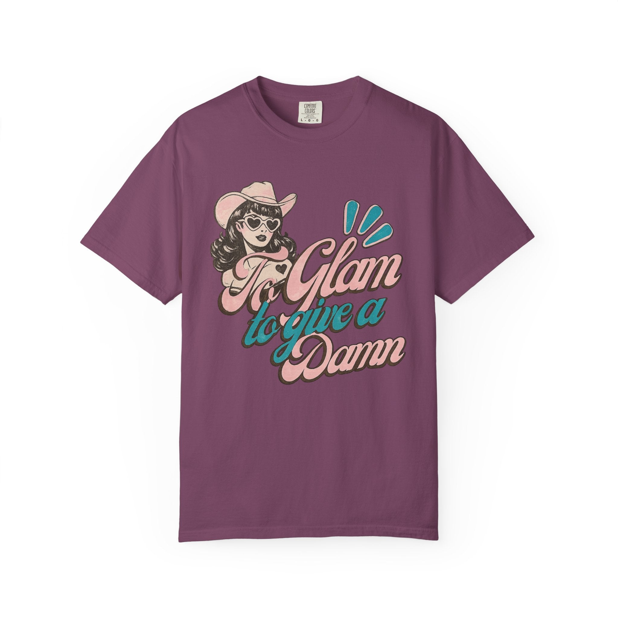 Retro Cowgirl 'To Glam to Give a Damn' Graphic Tee