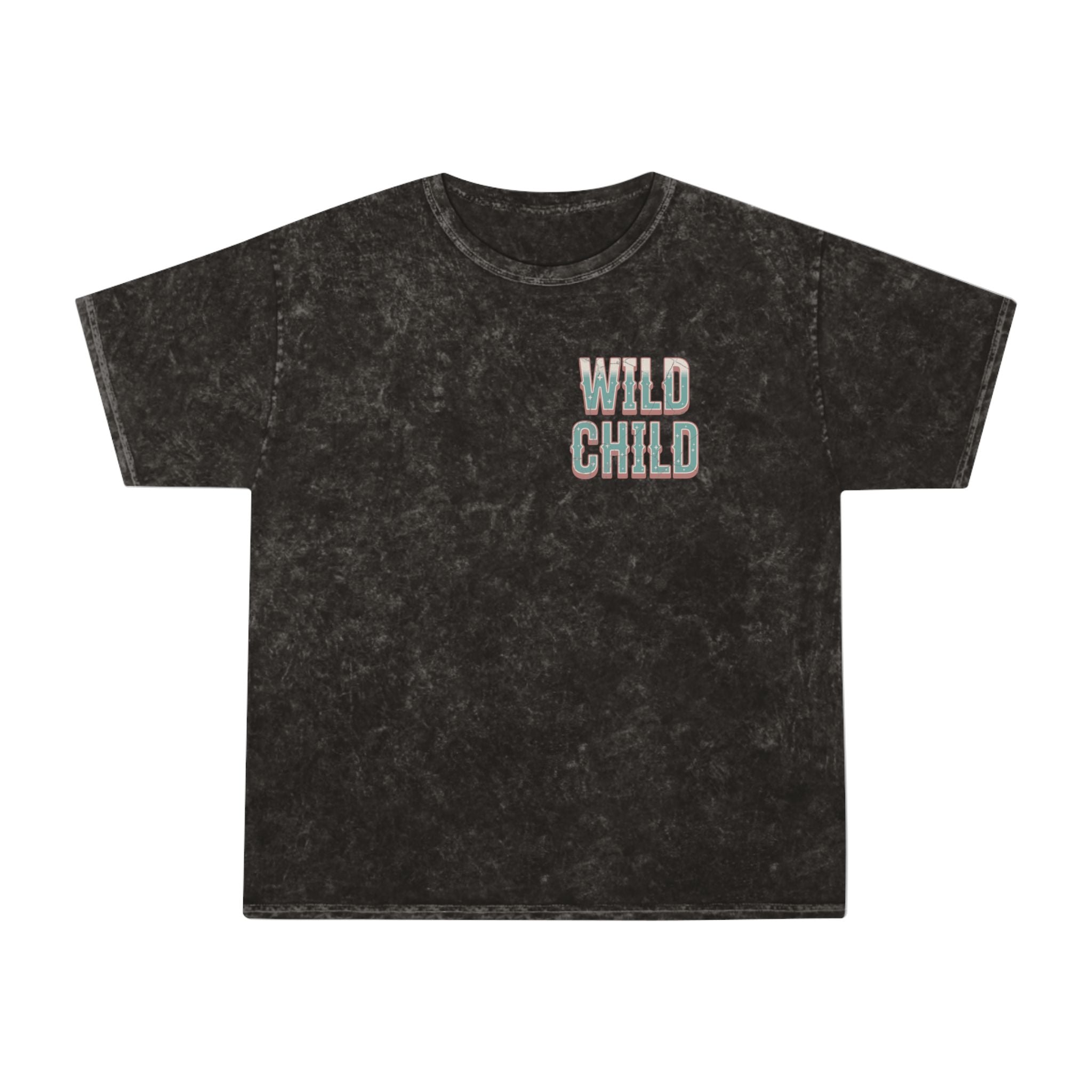 Wild Child Mineral Wash T-Shirt — Vintage Pastel Graphic Tee
