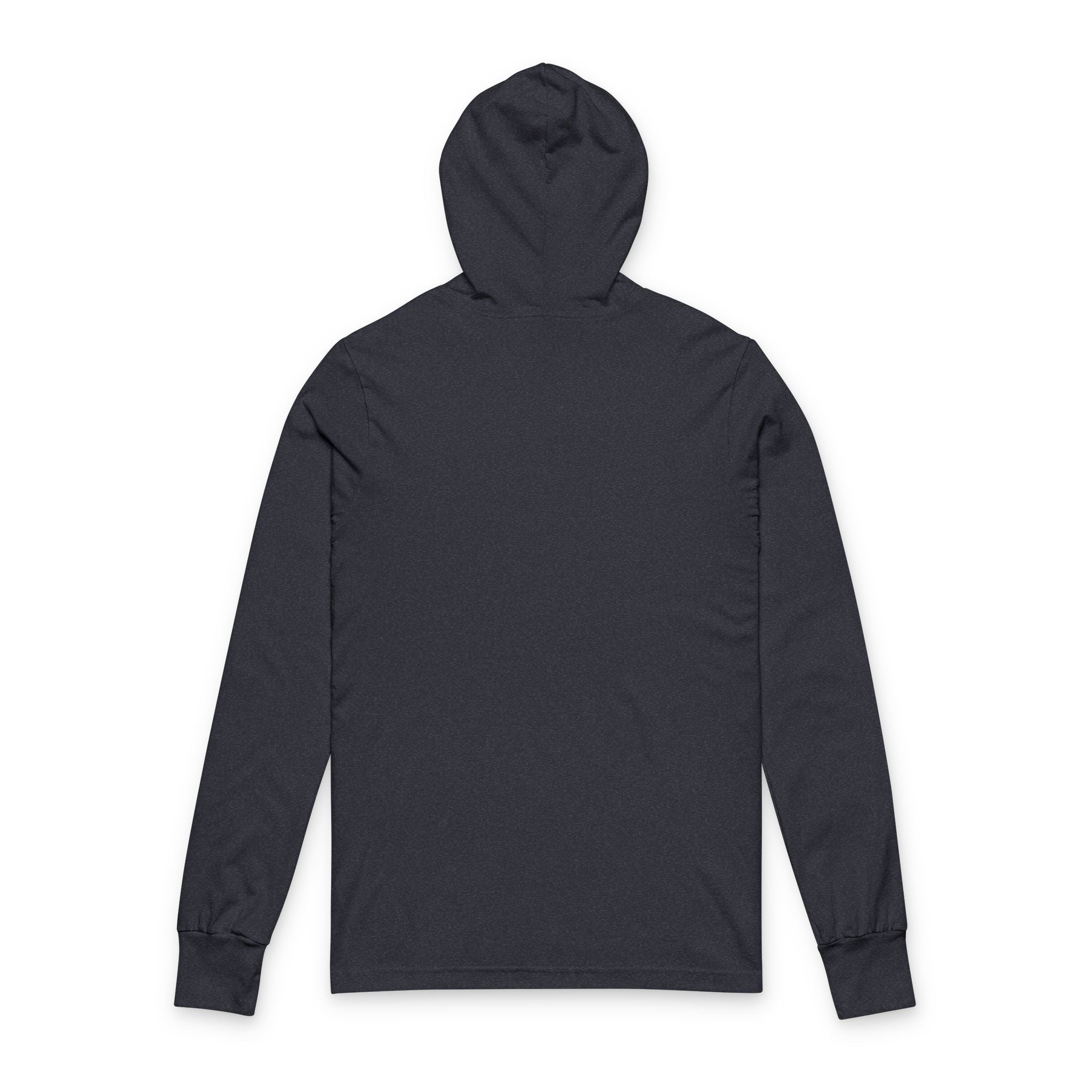 Born to be a Problem Long-Sleeve Hooded Tee — Western Skull & Feather Graphic