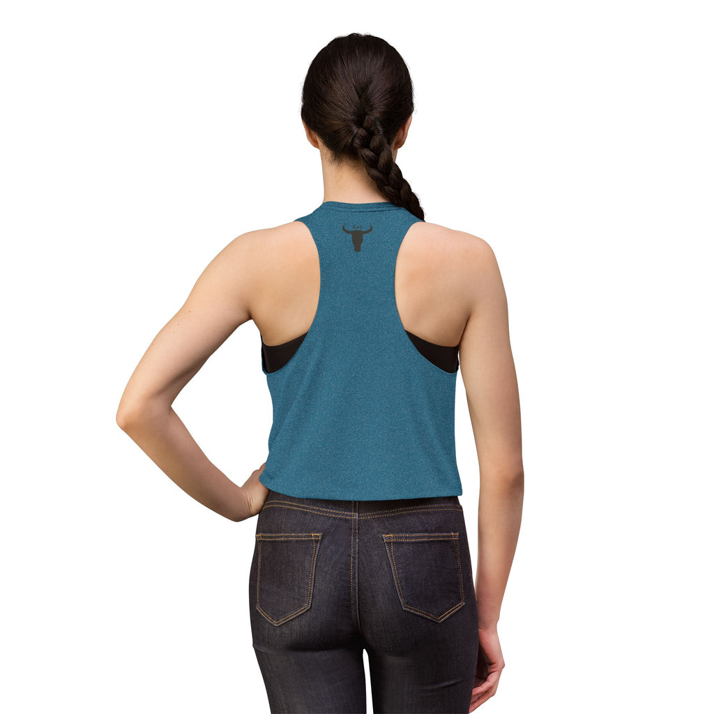 Cow Skull 'Howdy' Crop Top – Western Graphic Women's Tank