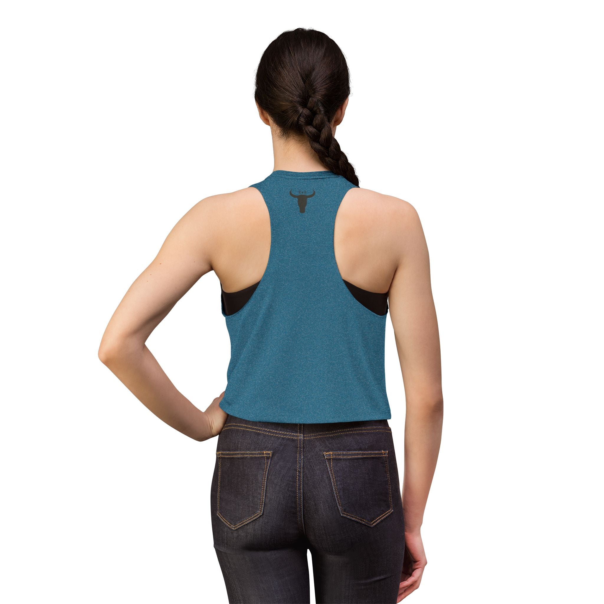 Cow Skull 'Howdy' Crop Top – Western Graphic Women's Tank
