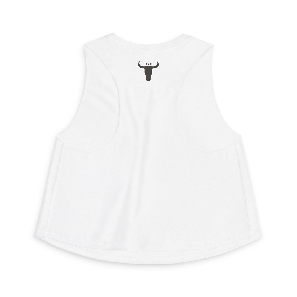 Cow Skull 'Howdy' Crop Top – Western Graphic Women's Tank