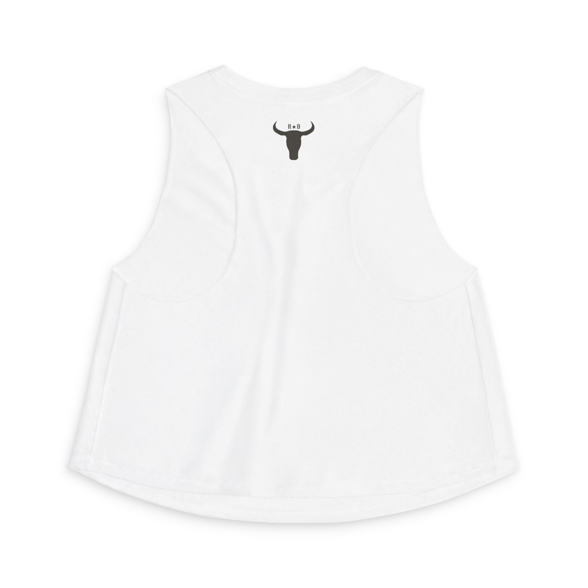 Cow Skull 'Howdy' Crop Top – Western Graphic Women's Tank