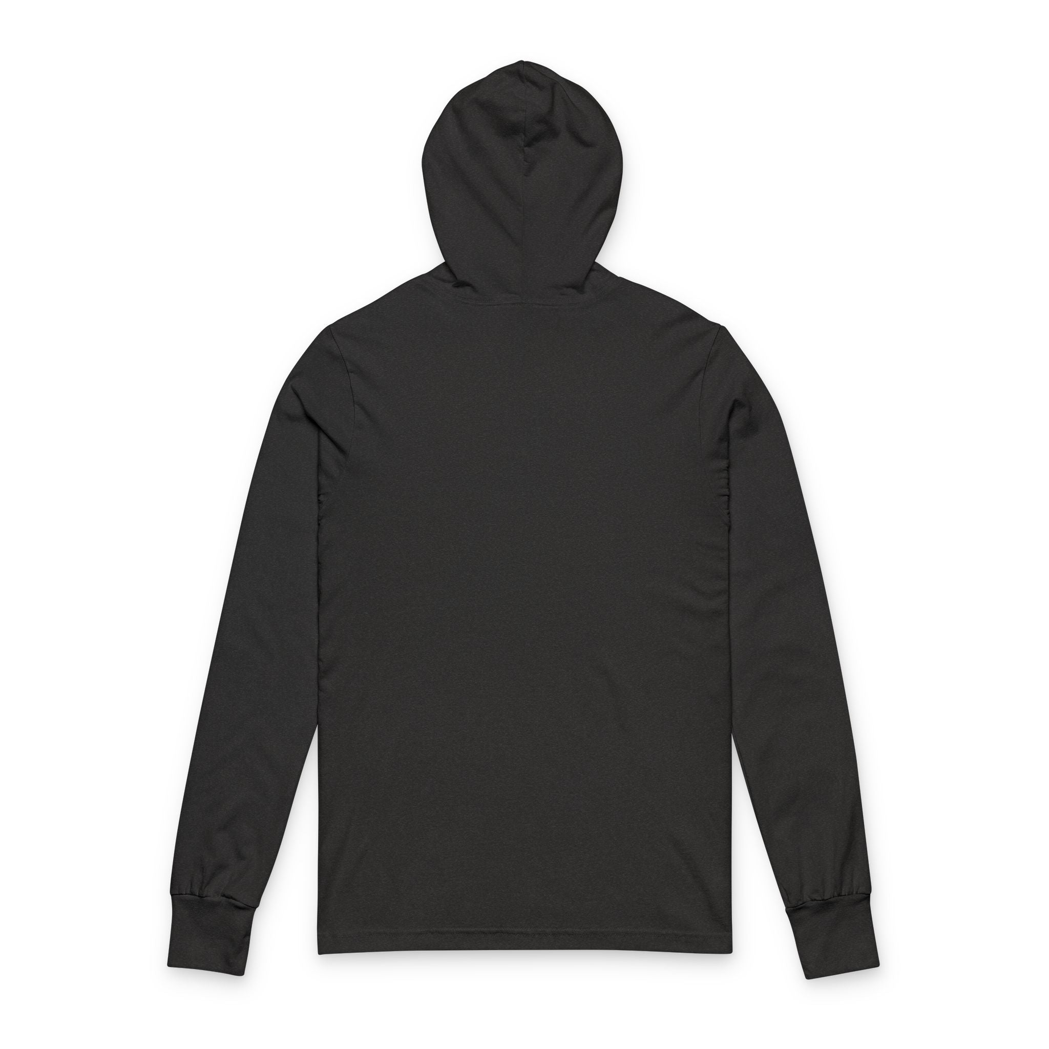 Born to be a Problem Long-Sleeve Hooded Tee — Western Skull & Feather Graphic