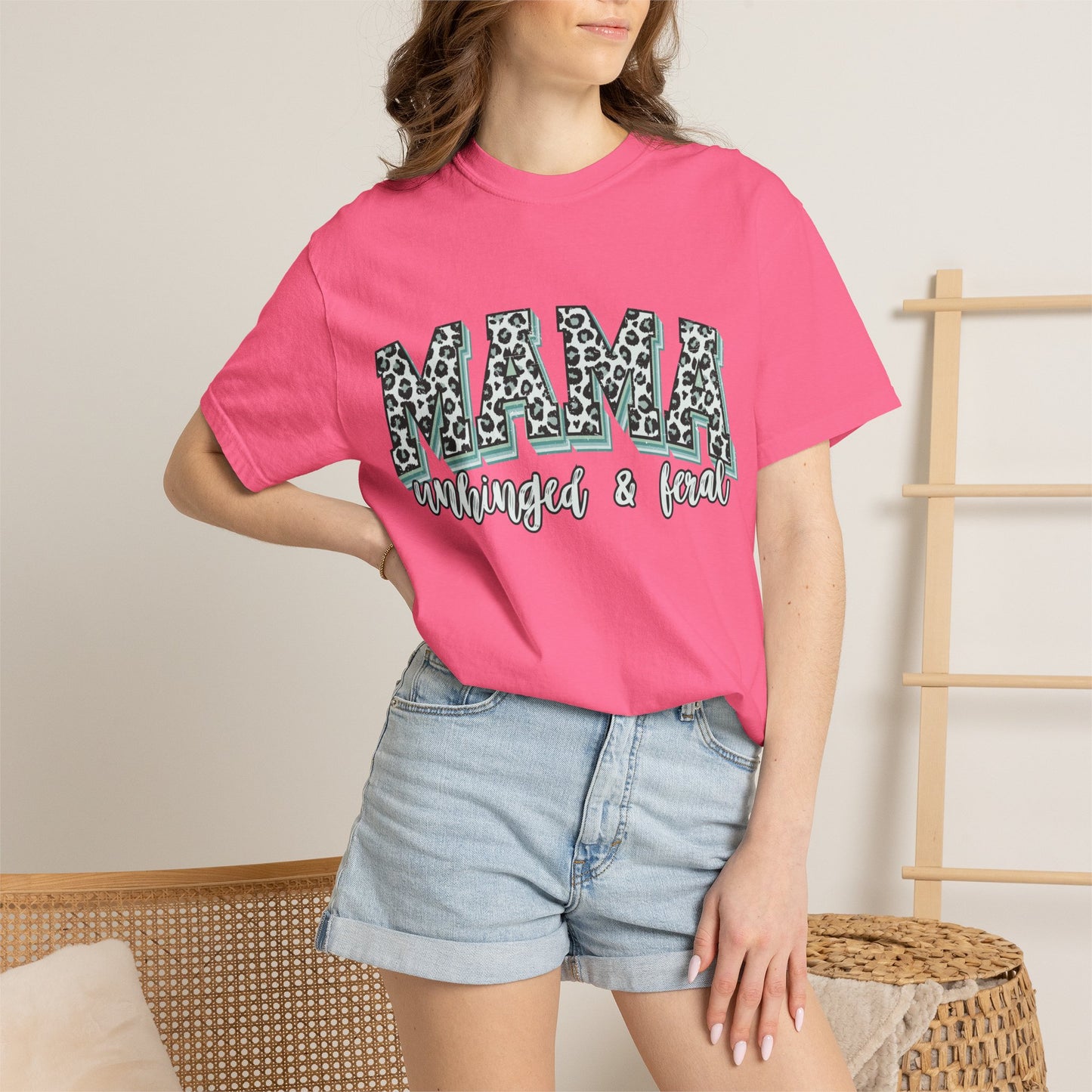 Mama Mom Leopard Print T-Shirt — Mama Managed & Fed Graphic Tee