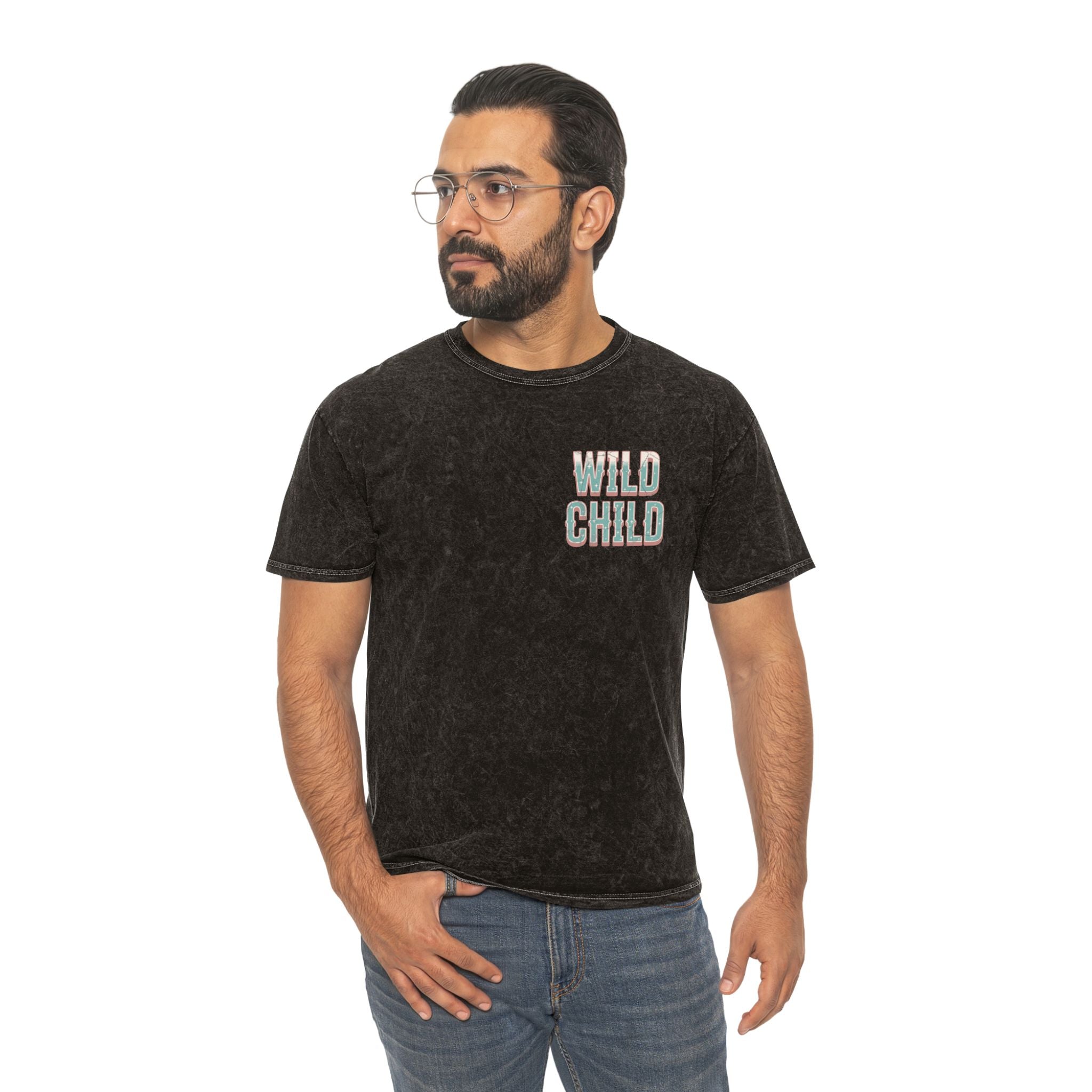 Wild Child Mineral Wash T-Shirt — Vintage Pastel Graphic Tee