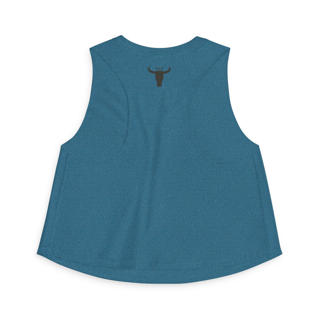 Cow Skull 'Howdy' Crop Top – Western Graphic Women's Tank