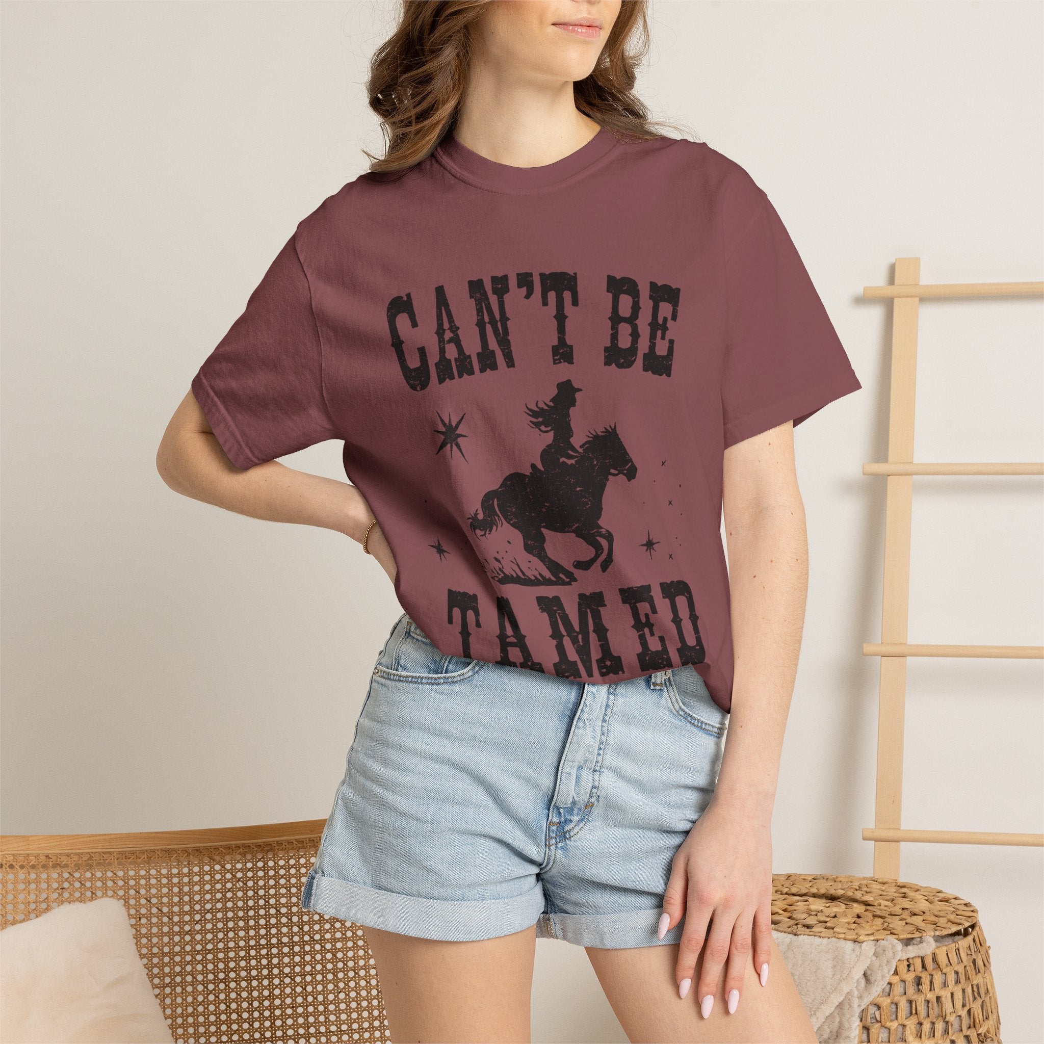 Can’t Be Tamed Western T-Shirt — Cowboy Horse Graphic Tee