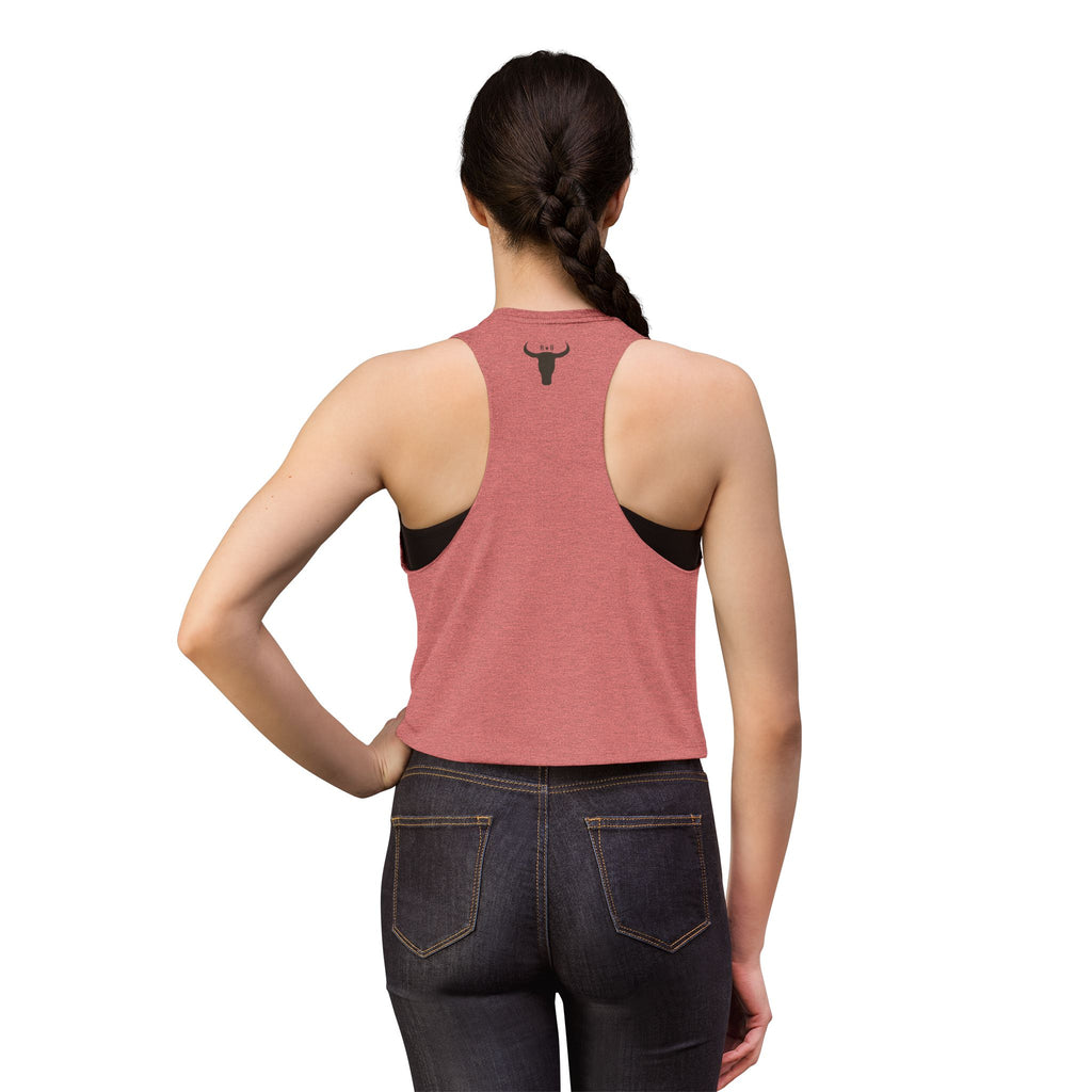 Cow Skull 'Howdy' Crop Top – Western Graphic Women's Tank