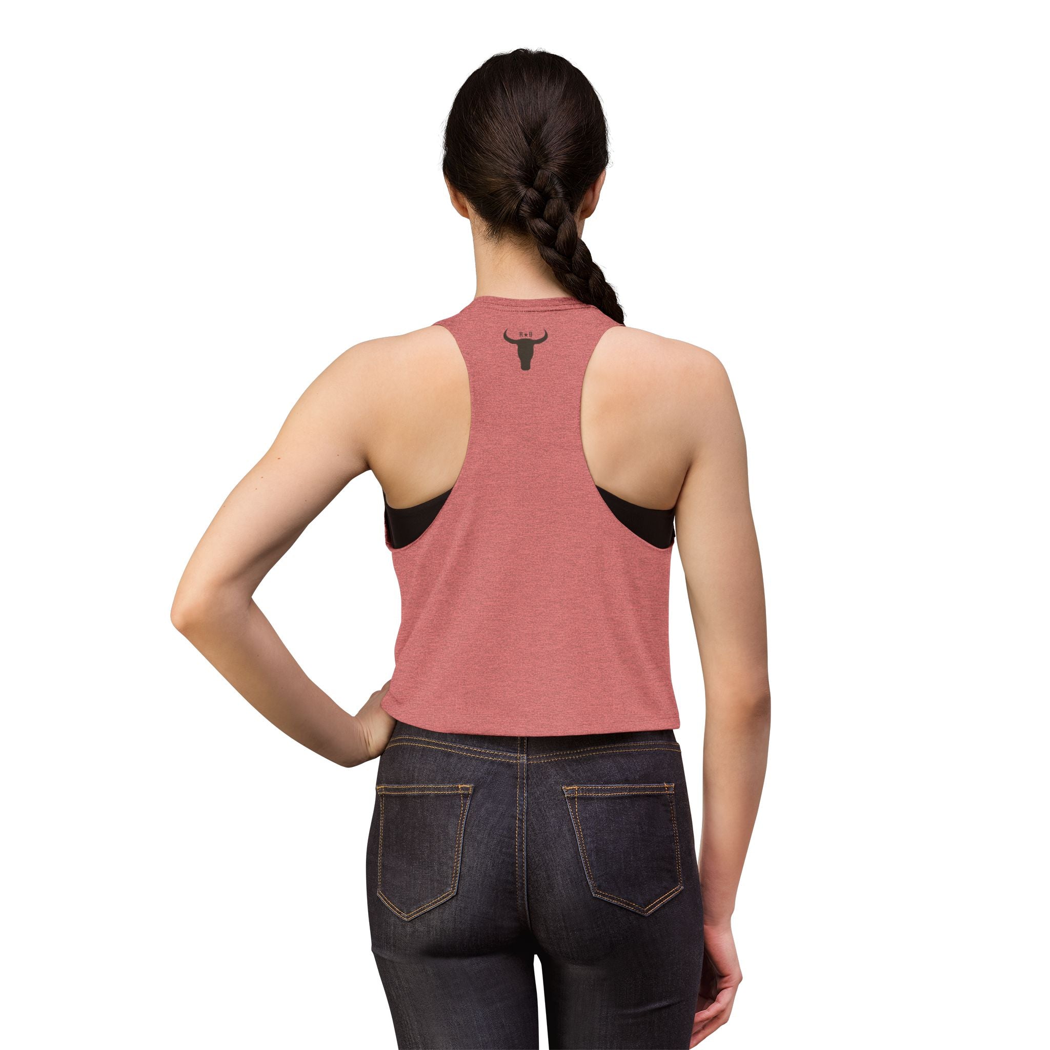 Cow Skull 'Howdy' Crop Top – Western Graphic Women's Tank