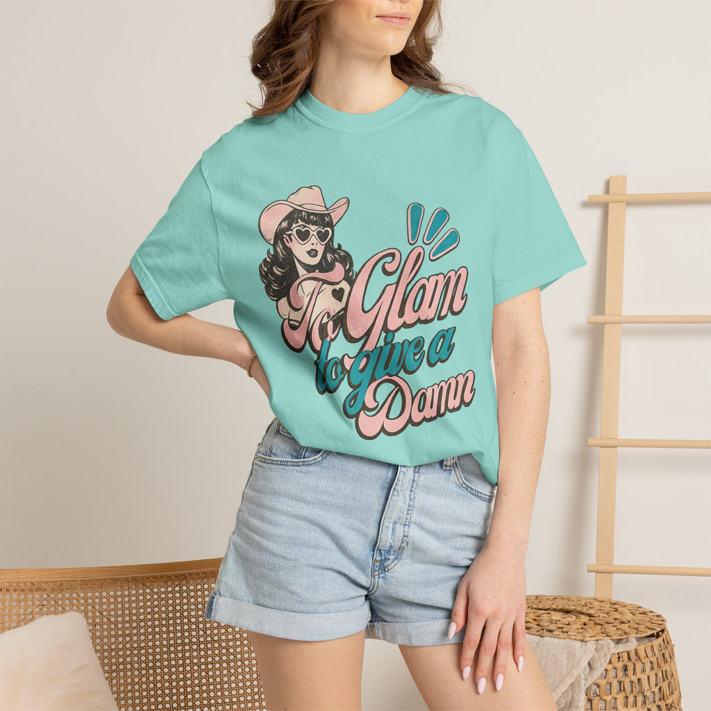 Retro Cowgirl 'To Glam to Give a Damn' Graphic Tee