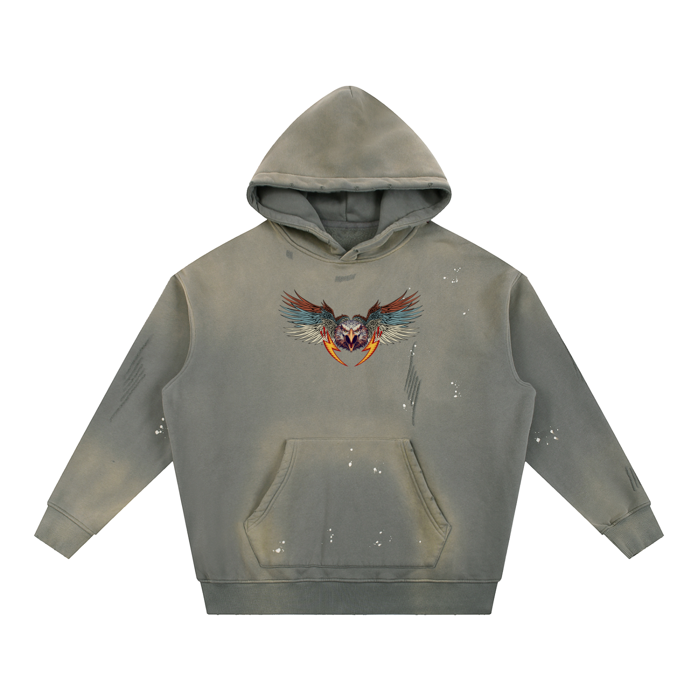Vintage Washed Frayed Fleece Hoodie - Reckless Darling World Tour